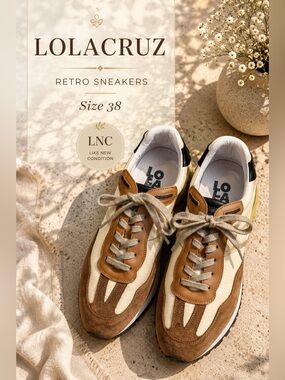 Lola Cruz Retro Runner Sneakers Size 38